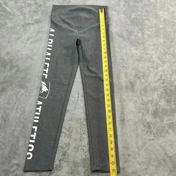 ALPHALETE Leggings Womens Medium Gray Athletics Athleisure Low Rise Workout Gym - Picture 3 of 9